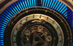 close up of a jet engine